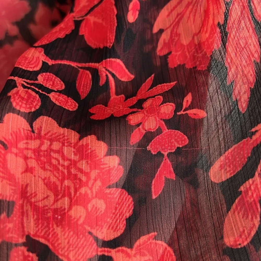 Lucky Brand Floral Duster Kimono - Black and Red - Picture 3 of 8